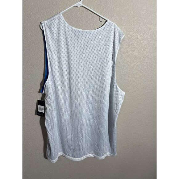 Nike Basketball Jersey Mens 3XL Loose Fit White Blue  Dry-Fit Technology reversi - Picture 5 of 8
